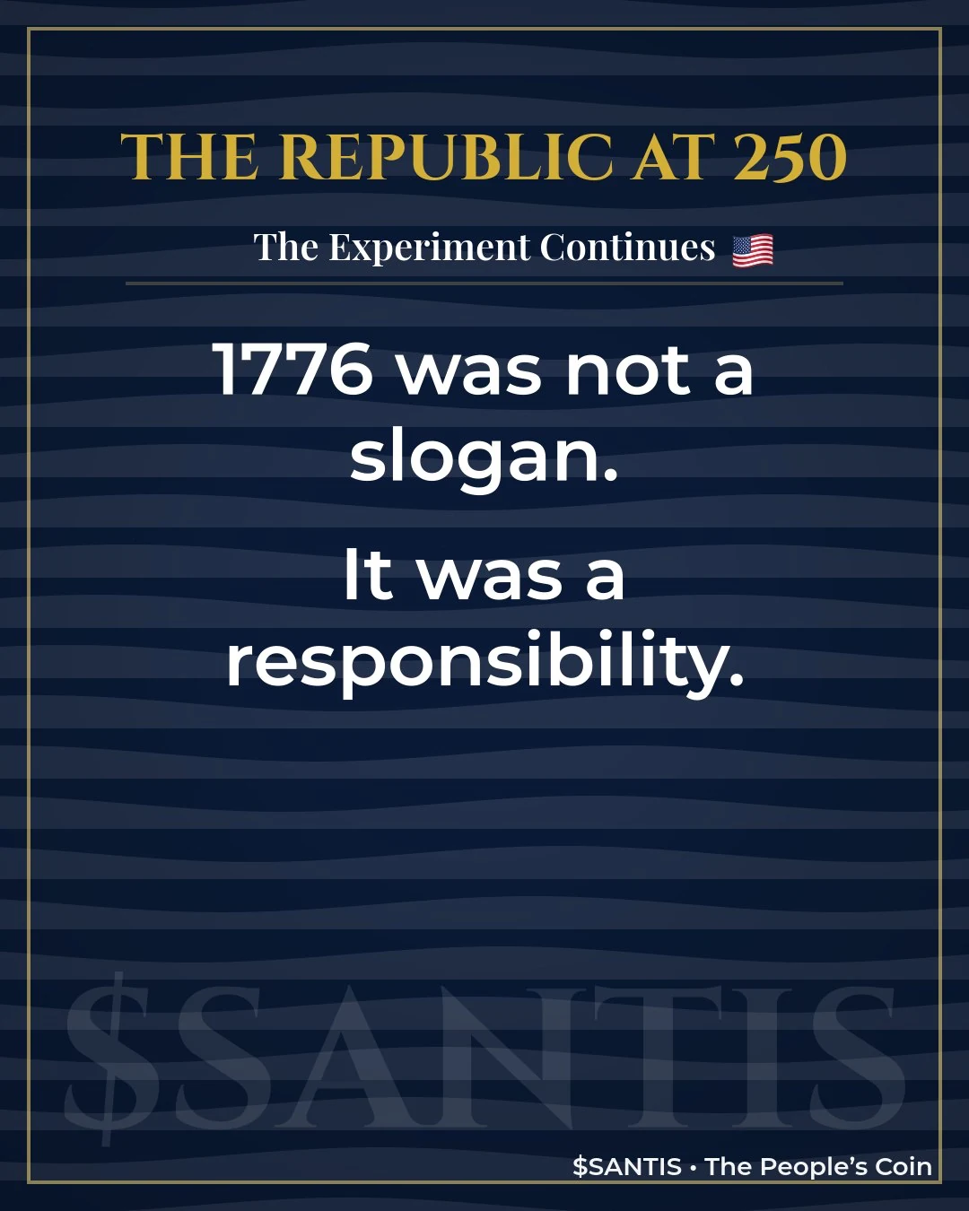 The Republic at 250 example generated by the SANTIS Meme Engine